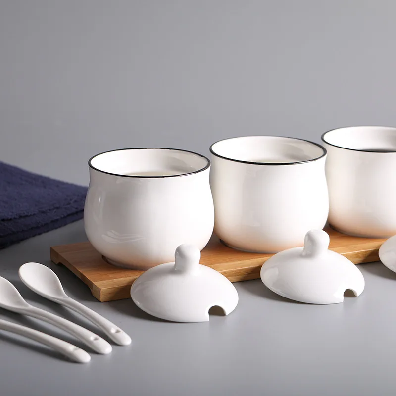 Креативная керамическая коробка для приправ домашняя фотография набор бутылок с