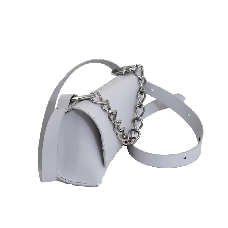 

Vintage Personalized Irregular Chain Shoulder Bag 2021 New Solid Color Messager Bag Luxury Handbags Women Designer