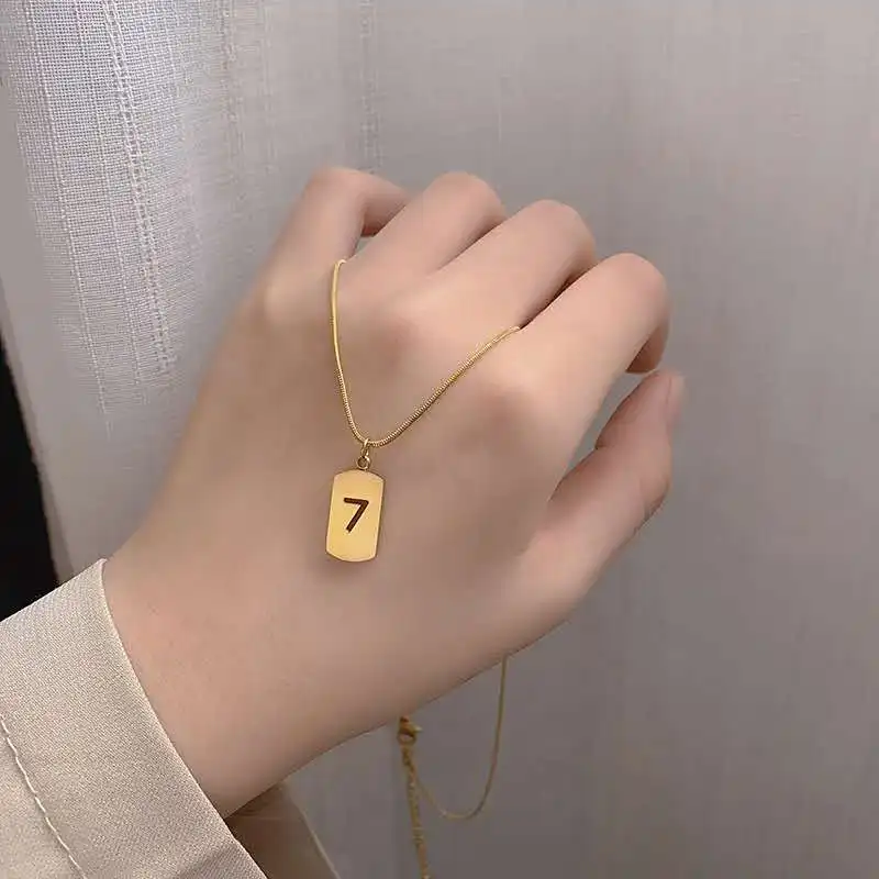 Многослойное ожерелье в стиле панк с плоским лезвием и цепочкой простое золотое