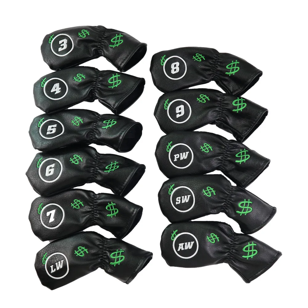 11pcs NRC Гольф клуб Чехлы шлем 10 шт./компл. Гольф клюшка для гольфа крышки США плотной синтетической кожи подходят для всех брендов - Цвет: 11pcs