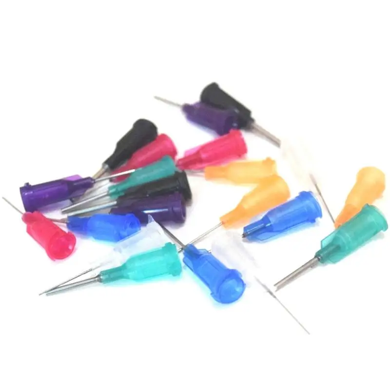 

35pcs/lot Dispensing Needles Tips 16GA, 18GA, 21GA, 22GA, 23GA, 25GA, 27GA GaugeFor Glue Liquid Dispenser Syringe