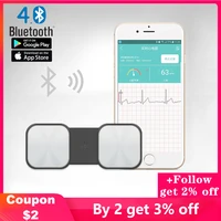bluetooth portable data recording ecg monitor measurement machine real time heart support electrode holter ios android app