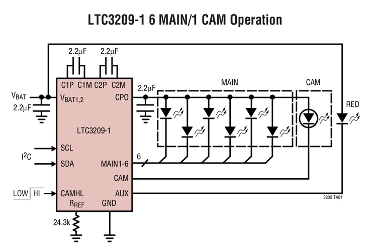 LTC3209EUF 1 2 LTC3209 600mA основной/Камера светодиодный контроллер|Интегральные схемы| |