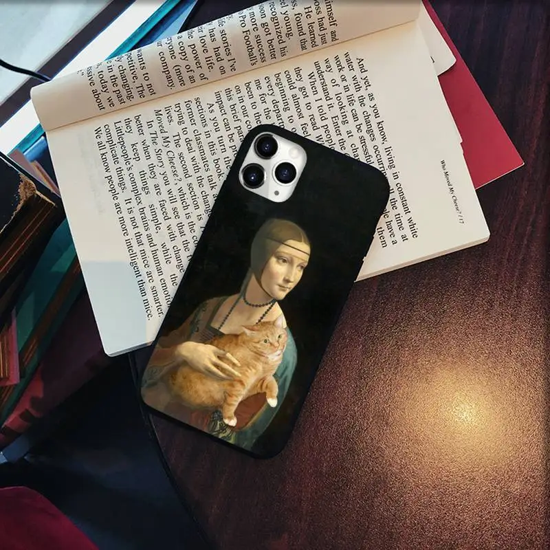 

Cat Art Aesthetics Phone Case for iPhone 11 12 pro XS MAX 8 7 6 6S Plus X 5S SE 2020 XR Soft silicone