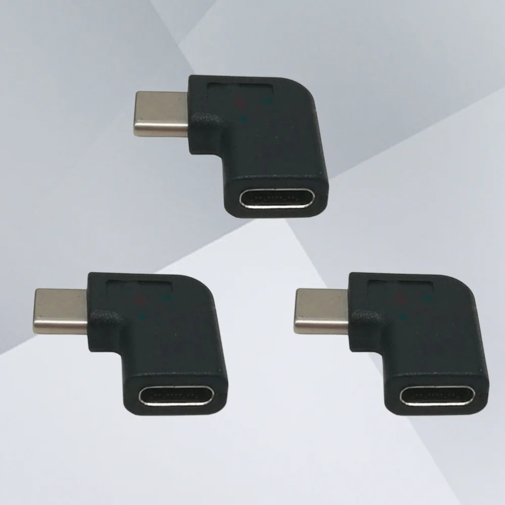 

3 Pcs Type-C Adapter USB 3.1 USB 90 Degree Angle Male to Female Convertor for Laptop Tablet Mobile Phone