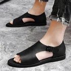 Сандалии мужские из натуральной кожи, роскошные брендовые дизайнерские, Повседневная пляжная обувь для отдыха, лето 2021