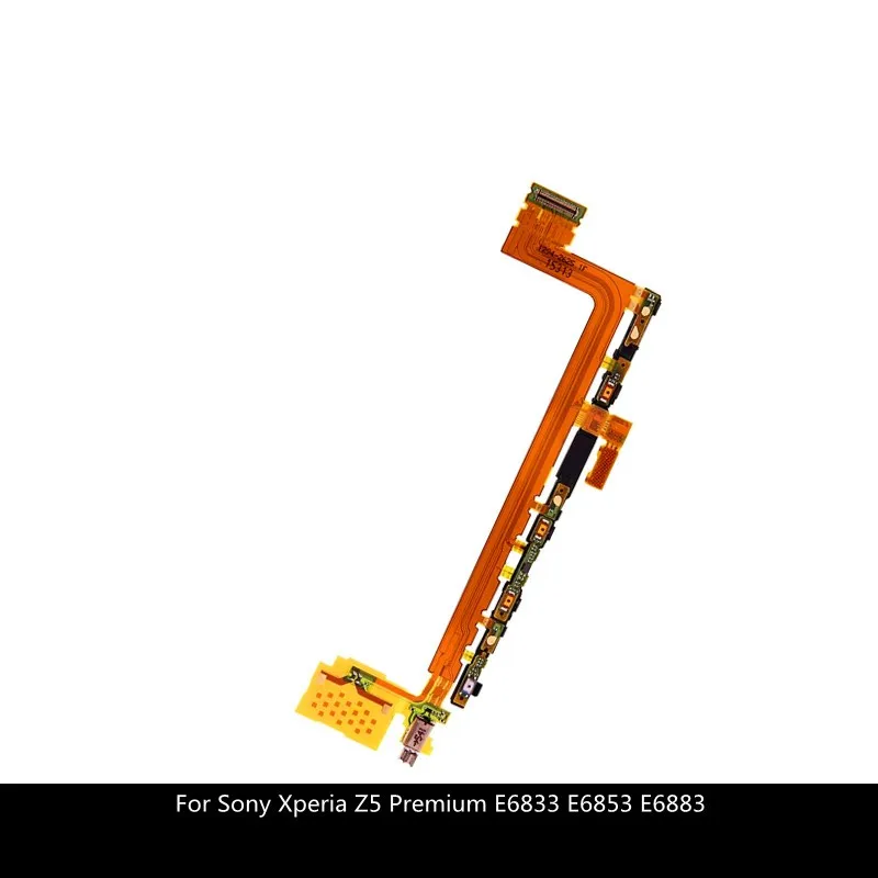 Гибкий кабель с микрофоном для Sony Xperia Z5 Premium Z5Premium E6833 E6853 E6883 кнопка регулировки