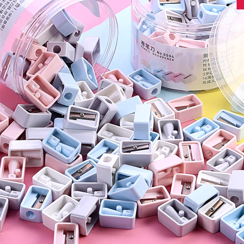 

Children's Pencil Sharpener Set Stationery 2021 School Office Manual Student Portable Pencil Sharpener Mini School Supplies