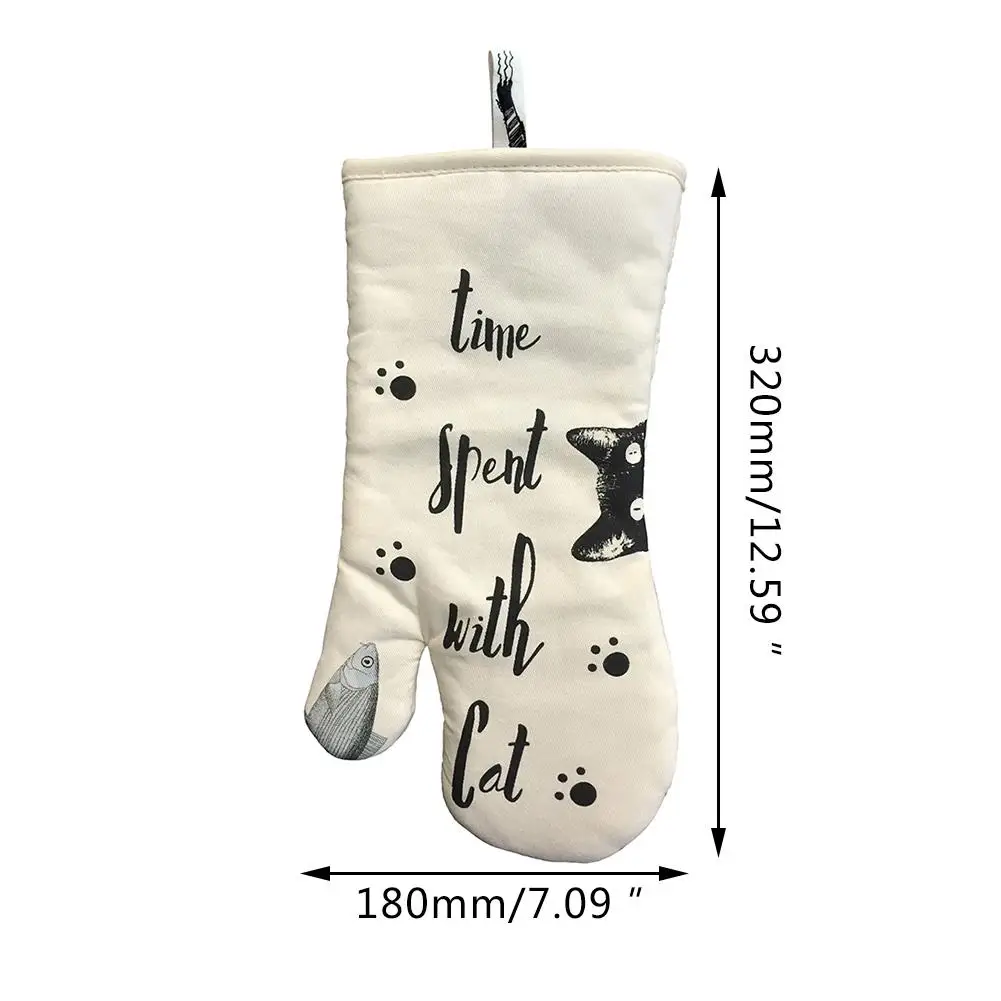 

Oven Mitts Microwave Non-slip Heat Resistant Kitchen Gloves Cartoon Golves Anti-scalding Gloves Thick Microwave Oven Golves