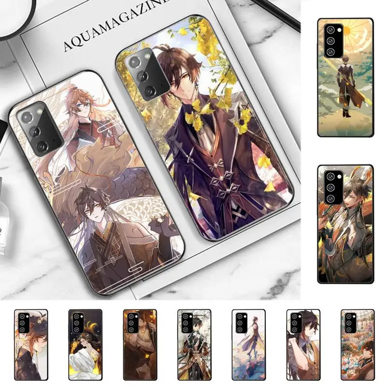 

YNDFCNB Zhongli Genshin Impact Phone Case for Samsung Note 5 7 8 9 10 20 pro plus lite ultra A21 12 72