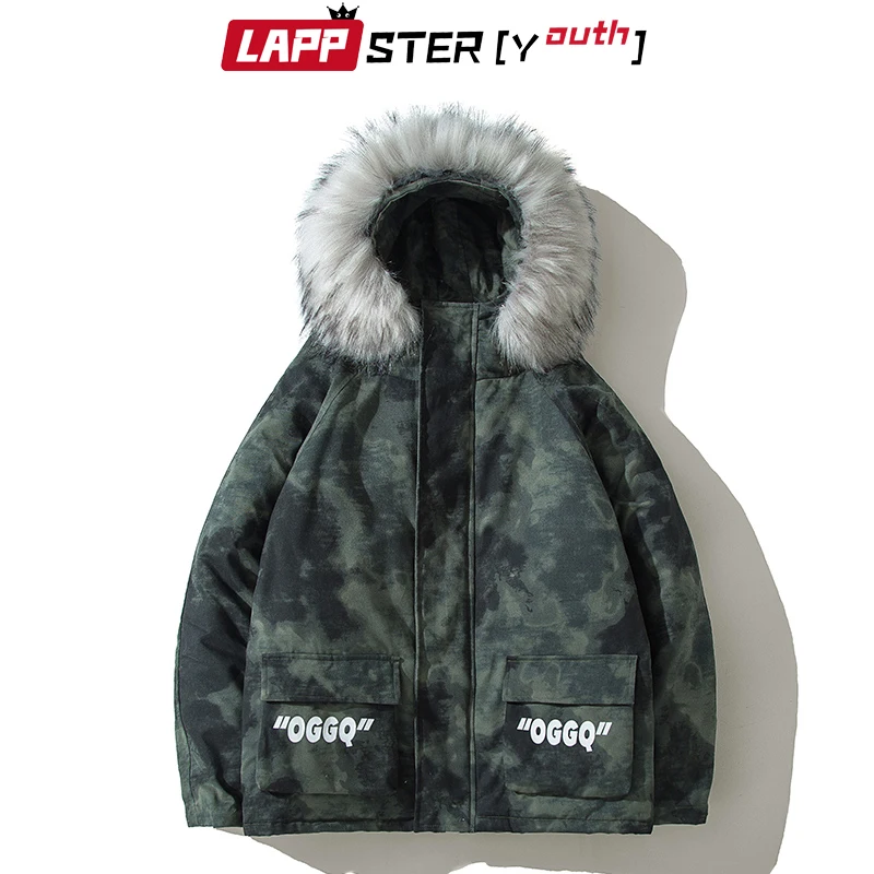 Фото LAPPSTER-Youth Мужская Уличная парка с карманами 2020 японская Меховая зимняя куртка