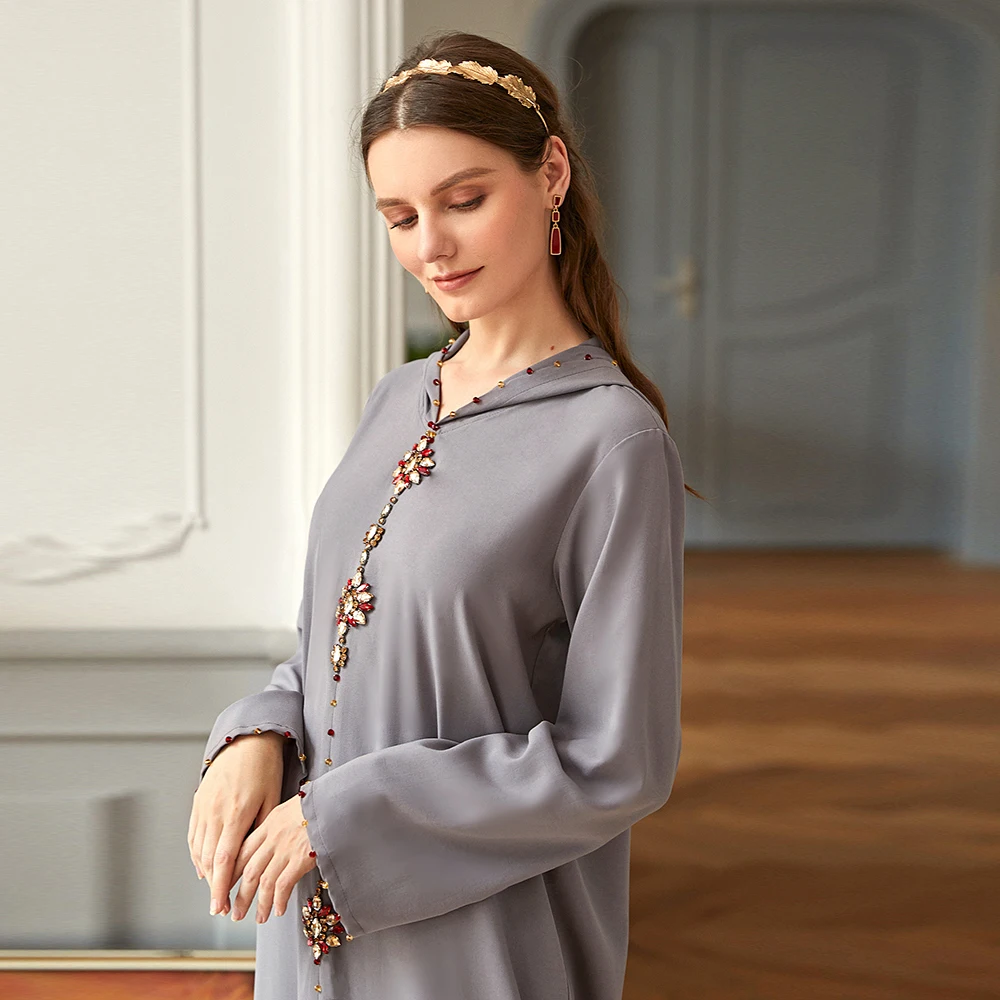 Siskakia Ближний Восток светильник роскошное длинное платье с капюшоном украшенное