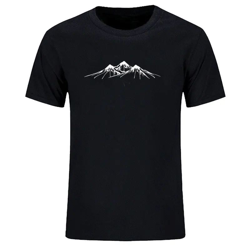 

Fun summer casual print mountain fun short sleeve T-shirt for men and women