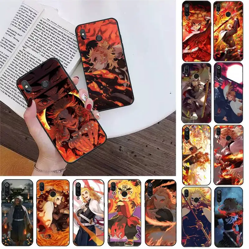 

TOPLBPCS Kyojuro Rengoku Kimetsu Phone Case For Redmi K20 4X GO Silicone Fundas for Redmi 6pro 7 7A 6 6A 8 5plus note 9 pro Capa