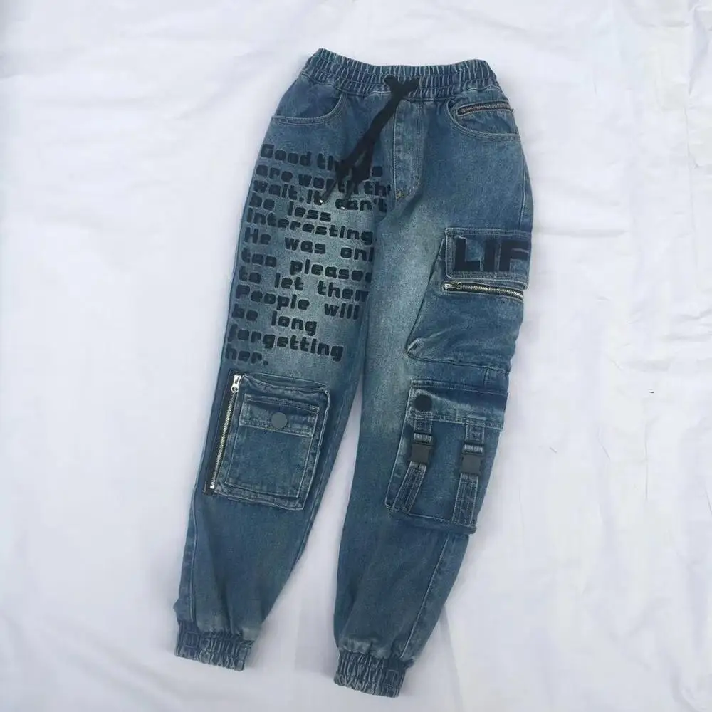 Джинсовые брюки карго женские джинсы женская уличная хиппи| |