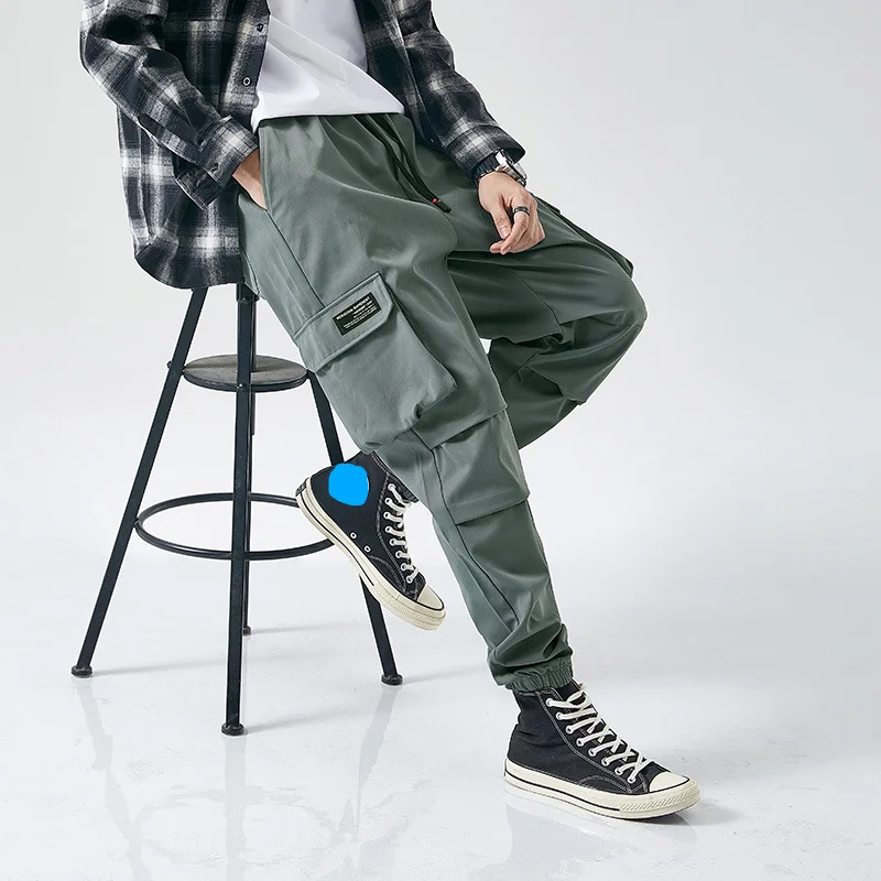 

WFFTooling pants men's pants loose trend sports pants large casual pants streetwear men tracksuit mens fashion korean streetwear
