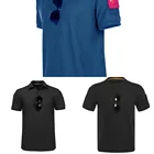 Футболка мужская, Спортивная, быстросохнущая, с тонкими лацканами и круглым вырезом, 4XL