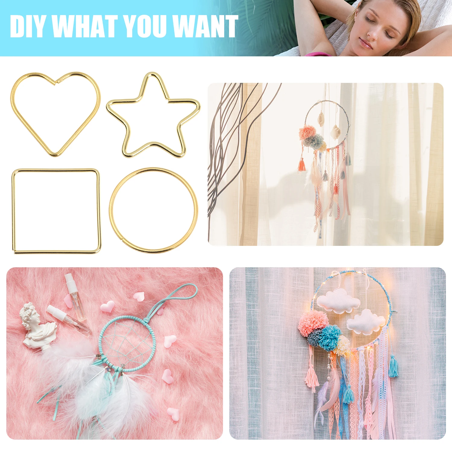 4 шт. декоративное кольцо Ловец снов | Дом и сад