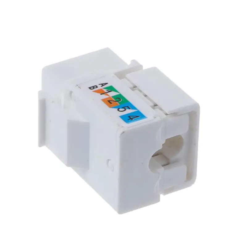 

2Pcs CAT6 Network Module Information Socket RJ45 Connector Adapter Keystone Jack