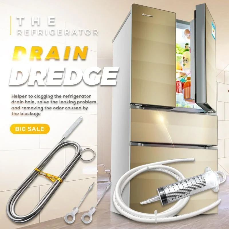 

Drain Snake Spring Refrigerator Freezer Compartment Drain Hole Pipe Drainage Hole Water Dredging Tool Drain Snake Spring