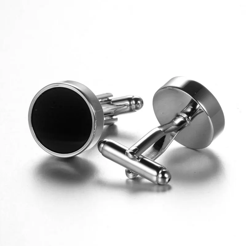 New Designer Onyx Cufflinks AAA Quality French Shirt Cuff Links Gemelos Para Camisas |