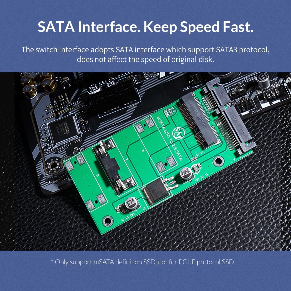 ORICO mSATA до 2,5 дюймов SATA 22PIN адаптер влагостойкий SSD адаптер карта Поддержка SATA3 протокол Полный размер высоты mSATA до 2,5 SATA