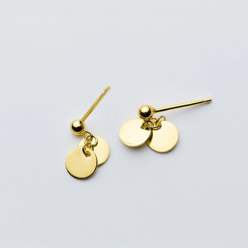 Trustdavis 100% Серебро 925 пробы женские ювелирные изделия круглые простыни серьги