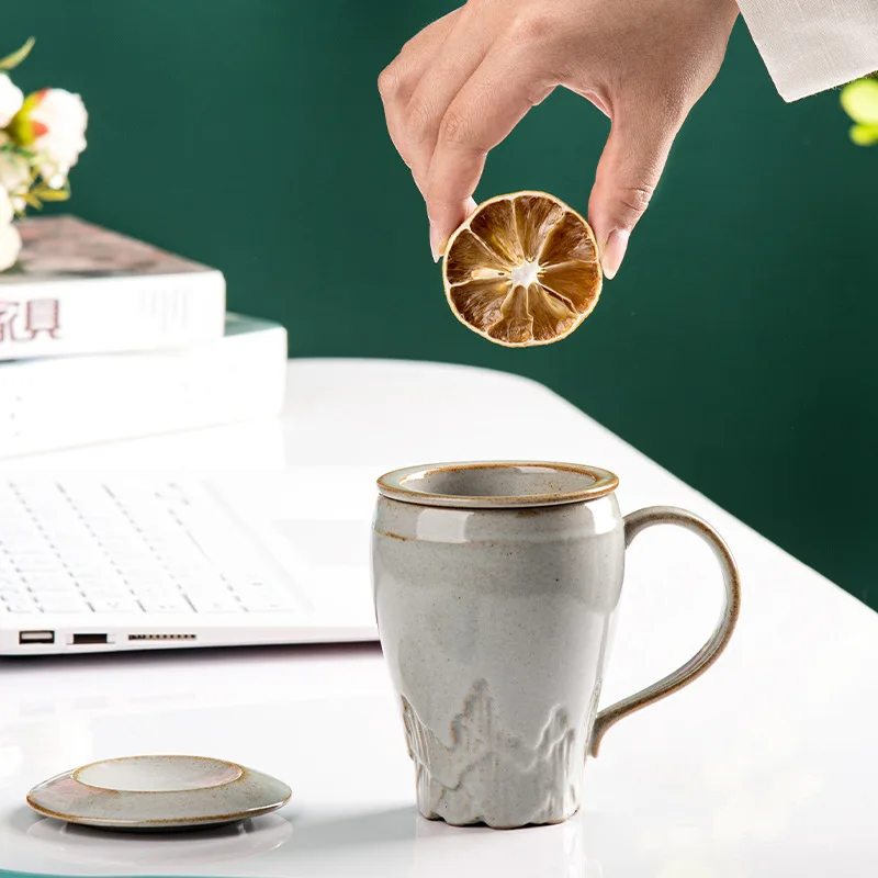 Кружка Ретро фильтр офисная чайная чашка с крышкой | Дом и сад