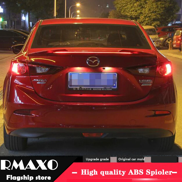 Спойлер для MAZDA Axela 2014 2016 светодиодсветильник ка 3 высококачественный материал ABS