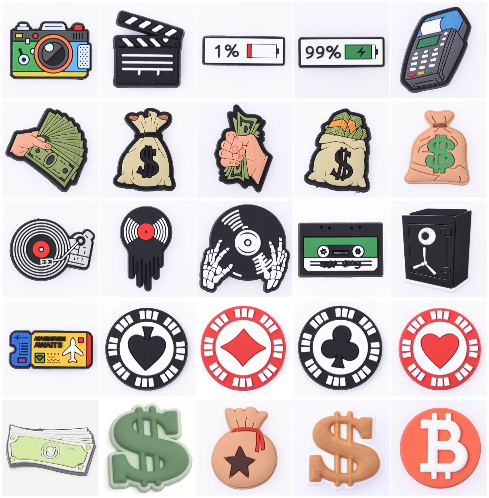 PVC Croc Charms Show Me Your Money Dollar  Accessories Clog Shoes Decoration for Girl Boys Gift