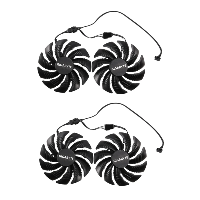 

2X 88MM Graphics Video Card Fan Cooler T129215SU PLD09210S12HH for Gigabyte GeForce GTX 1050 1060 380X GV-RX570 580