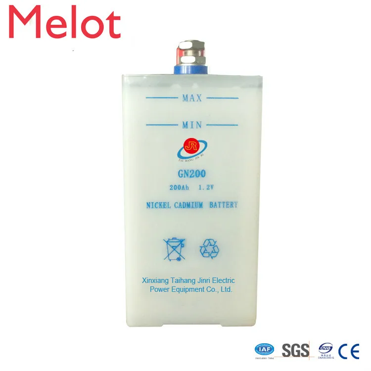 

XRY 1.2V 200Ah Low Rate nickel cadmium battery for 110v substation