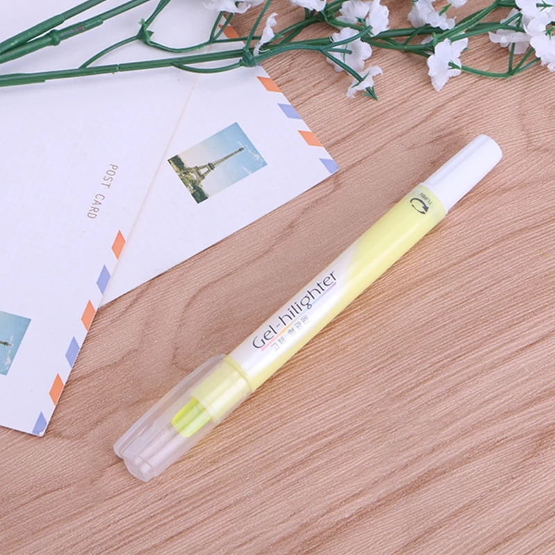 

6 Pcs Watercolor Gel Pen Cute Candy Color Highlighter Solid Accent Ink Maker Smooth Writing Tool