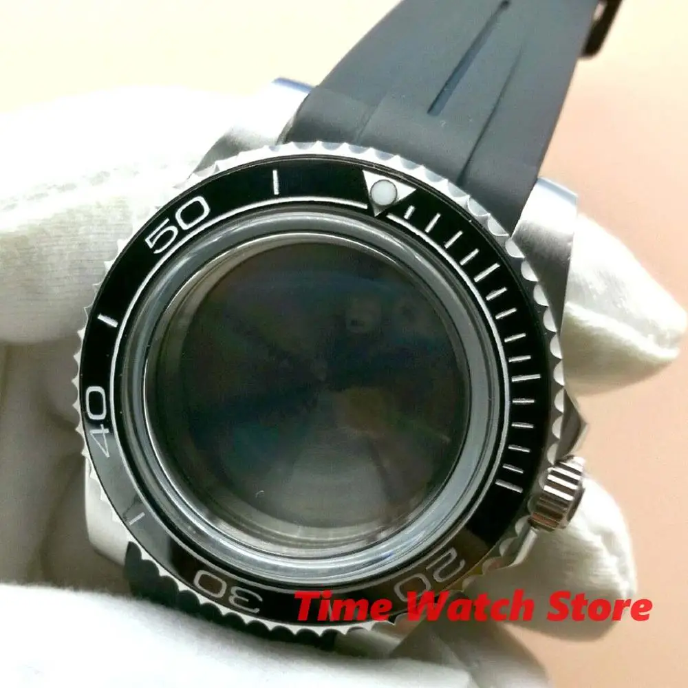 Чехол для часов 40 мм сапфировое стекло Керамическая рамка нержавеющая сталь с