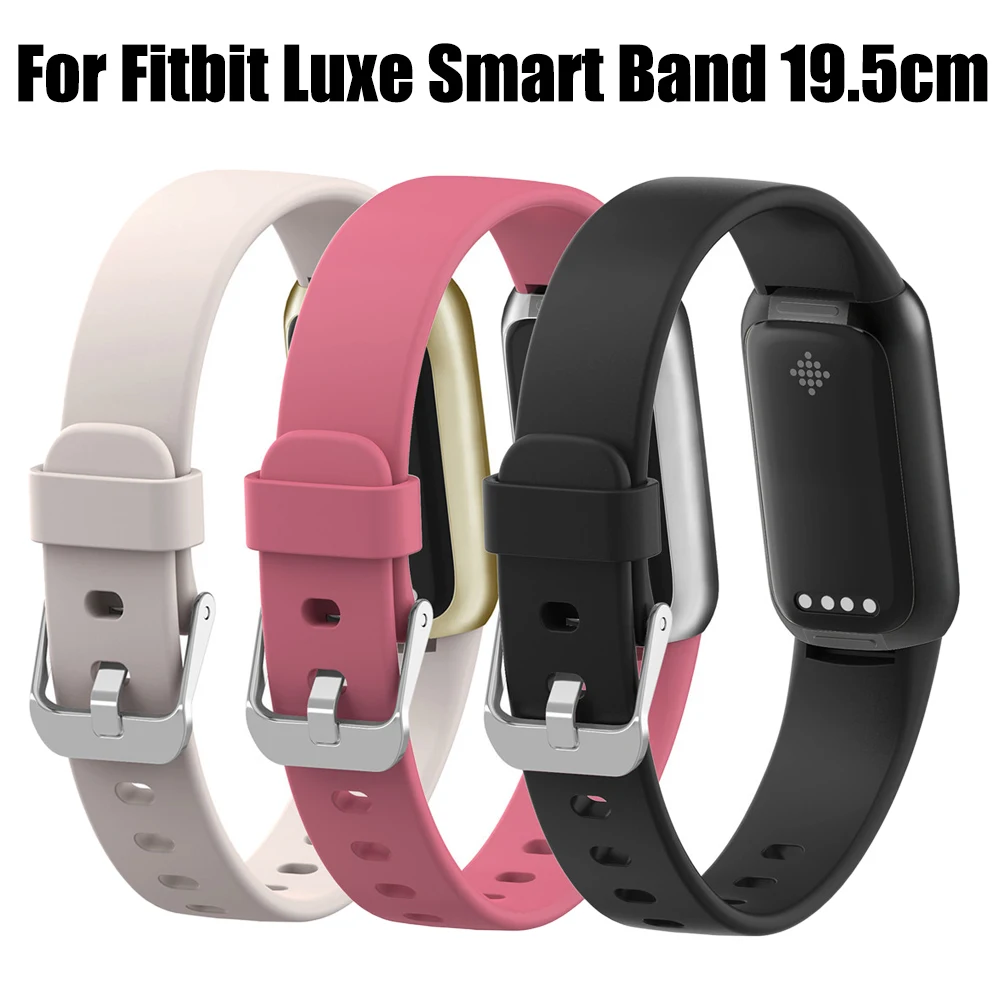 

Silicone Strap For Fitbit-Luxe Wristband Bracelet Watchband Soft Straps Replacement Silica Gel Band Solid Color 19.5cm