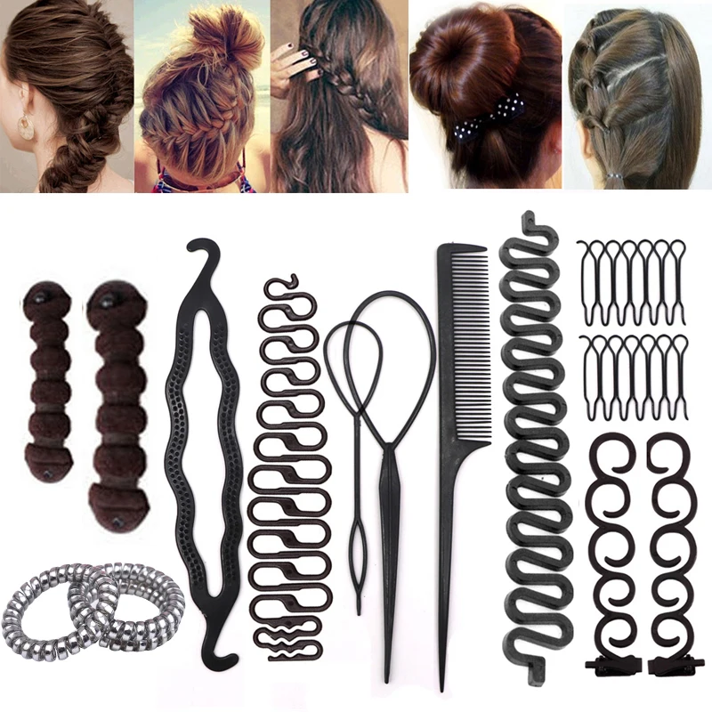 Женские аксессуары для волос, волшебное искусственное плетение, твист, аксессуары для волос, шпильки для волос для девочек, инструменты для ...