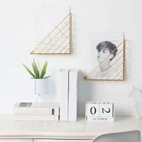 metal triangle wall shelf wall mounted wall decoration magazine book storage rack crafts display stand wall shelves home decor