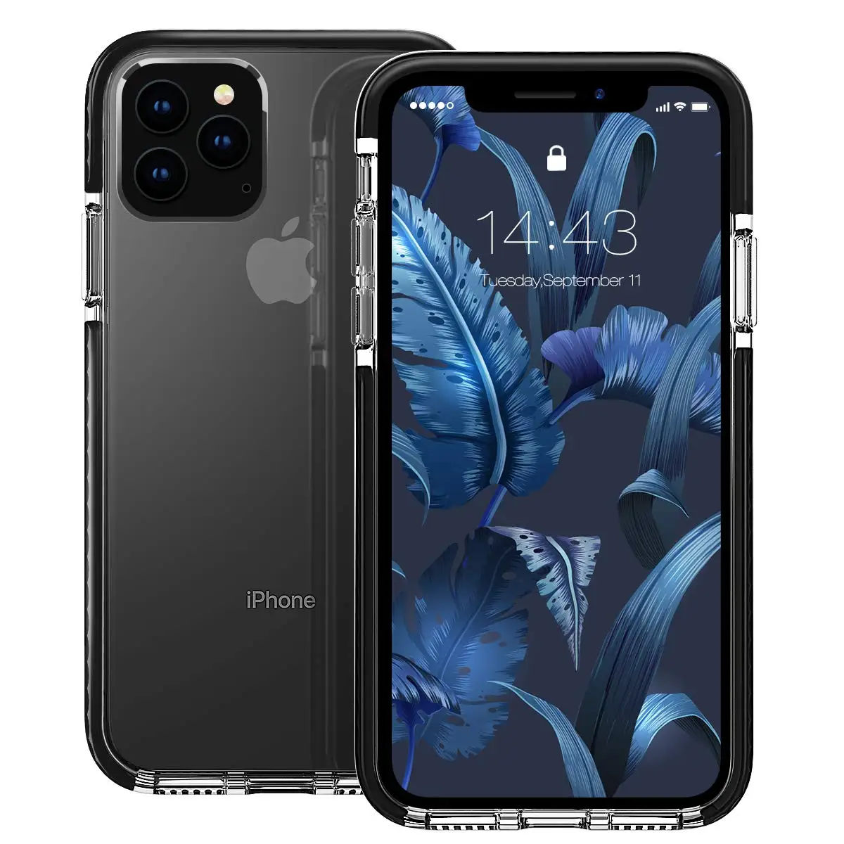 Для iPhone 11 Pro Max чехол прозрачный тонкий Кристальный противоударный чехол-бампер