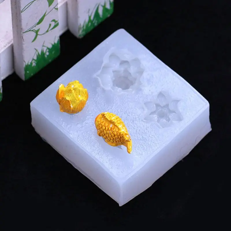 

Crystal Epoxy Resin Mold Lotus Fish Lotus Leaf Casting Silicone Mould DIY Crafts Jewelry Decoration Making Tool