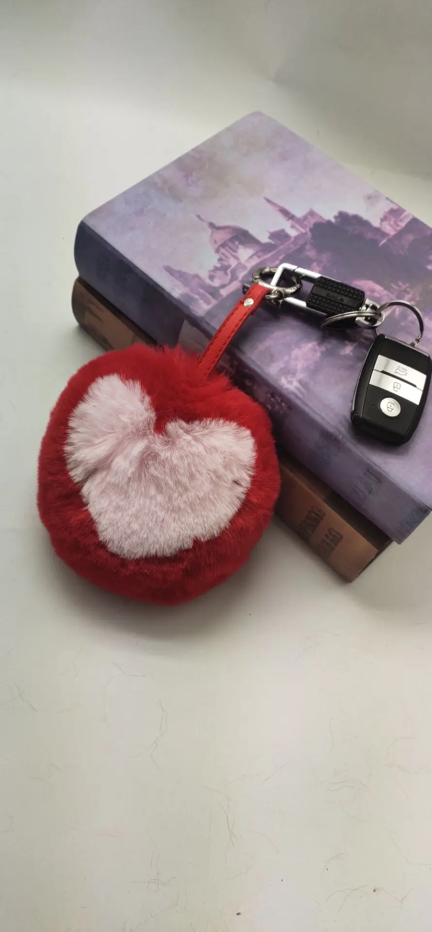 Популярный пушистый брелок с помпоном 13 см ручной работы из искусственного