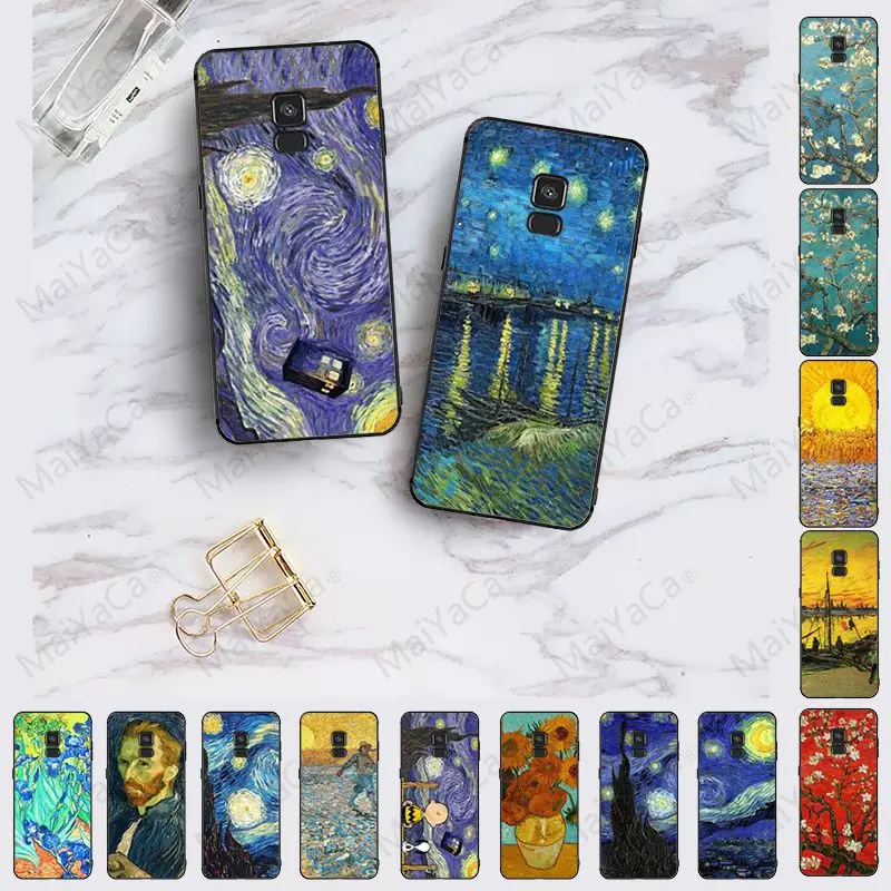 Мягкий силиконовый чехол для samsung Galaxy A10 A8 A6 A7 A9 A30 A50 A70 с изображением звездной