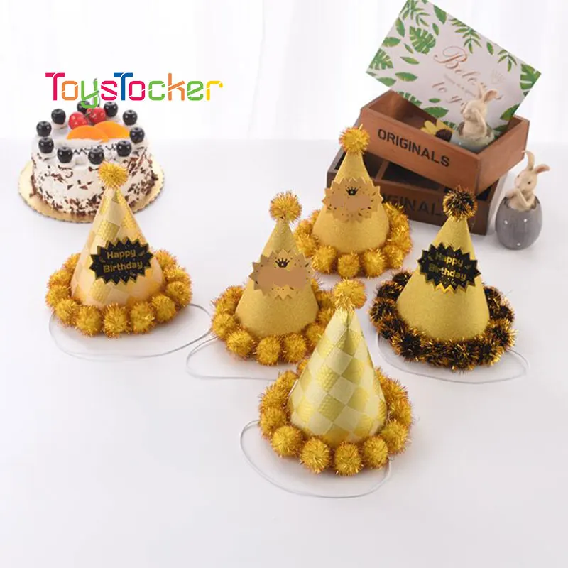 3 шт День рождения/шапочки для рождественской вечеринки золотые волосы шарик