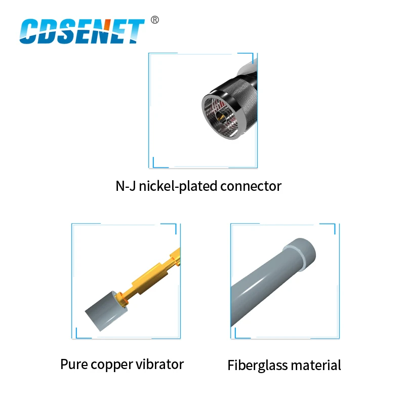 170MHz 5dBi High Gain Fiberglass Antenna Outdoor 100W N-J Connector Radio Wireless Module Antenna CDSENET TX170-BLG-120