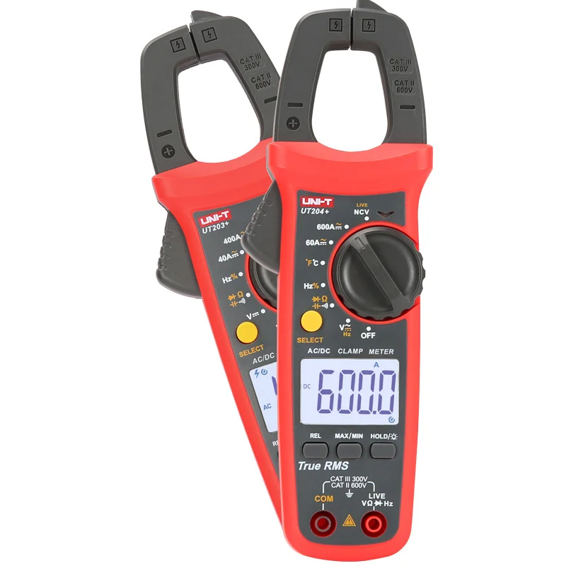 Uni-t UT201+/UT202+/UT203+/UT204+/UT202+ 400-600A цифровой клещи; Автоматический диапазон true RMS высокий прецизионный мультиметр