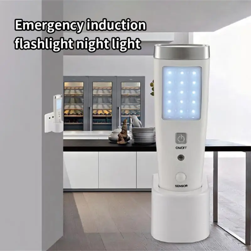 4 In 1 Motion Sensor Wall Night Light Rechargeable Emergency LED Flashlight European Regulations For Home Indoor Outdoor Lights |