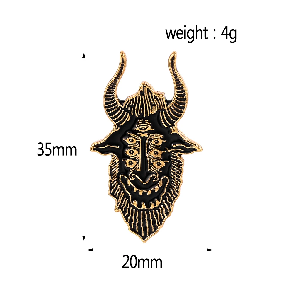 Эмалированная брошь Doom в форме гроба сатаны видит все джинсовая для одежды