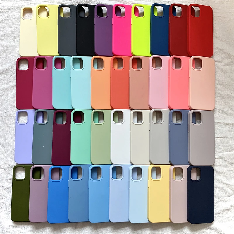 

Original Official Liquid Silicone Case For iPhone 13 12 11 Pro Max XR X SE 2020 Cases for iPhone 13 Mini XS Max Full Cover Box