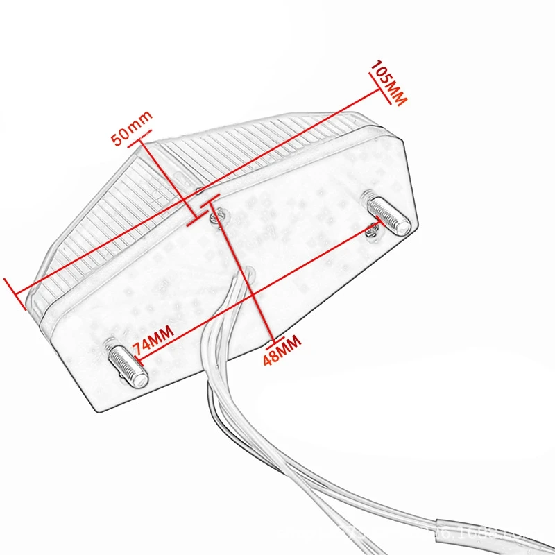 Universal Motorcycle Brake Light LED Turn Signal Tail Indicator For Scooter Off-Road | Инструменты