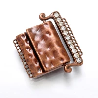 multi row rhinestone clasp for bracelet elegant lock jewelry making colorful necklace fermoir bracelet findings diy accessories