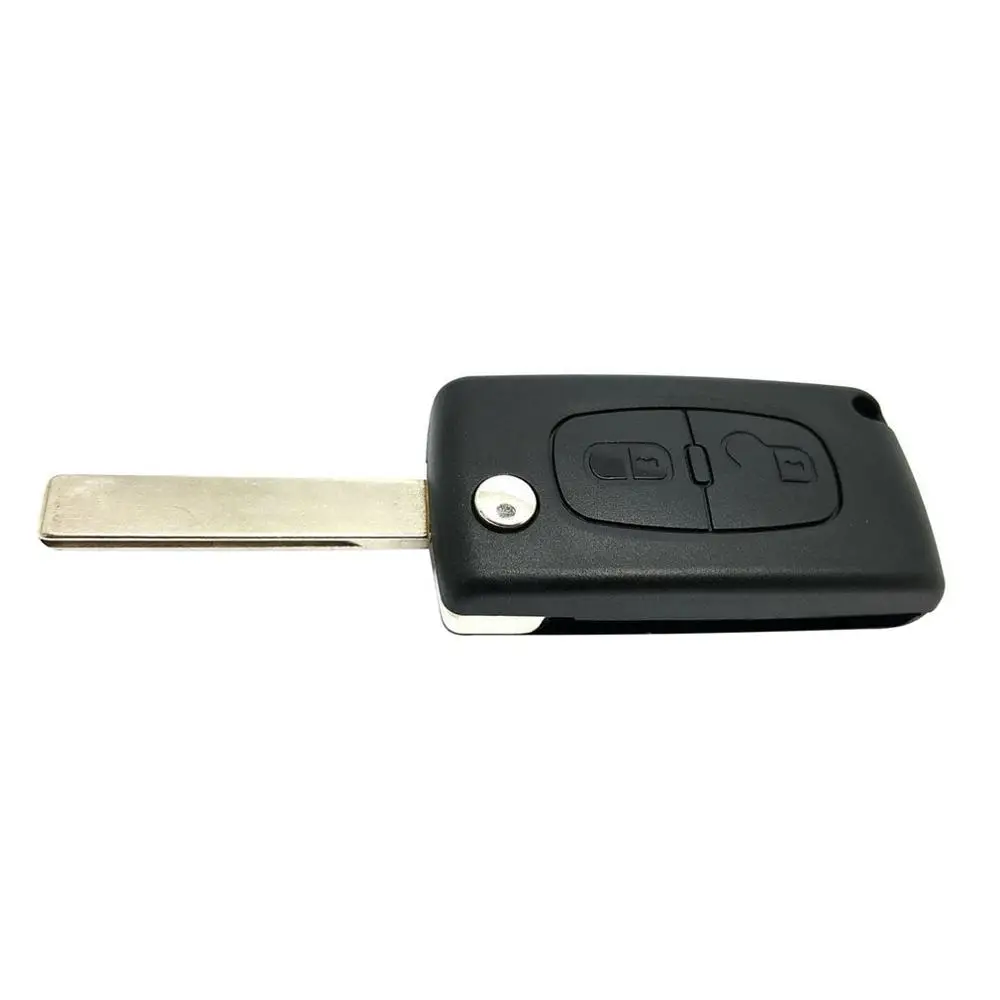 2 кнопки складной Корпус ключи Защитный чехол для Peugeot 207 307 407 308 модификация